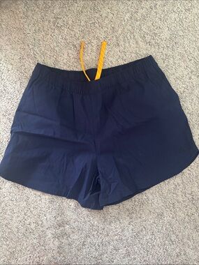 The North Face Navy Hiking/Active Shorts with Yellow Drawcord